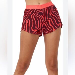 Outdoor Voices Relay Shorts in Poppy Swirl Orange Athletic Lined Size Medium